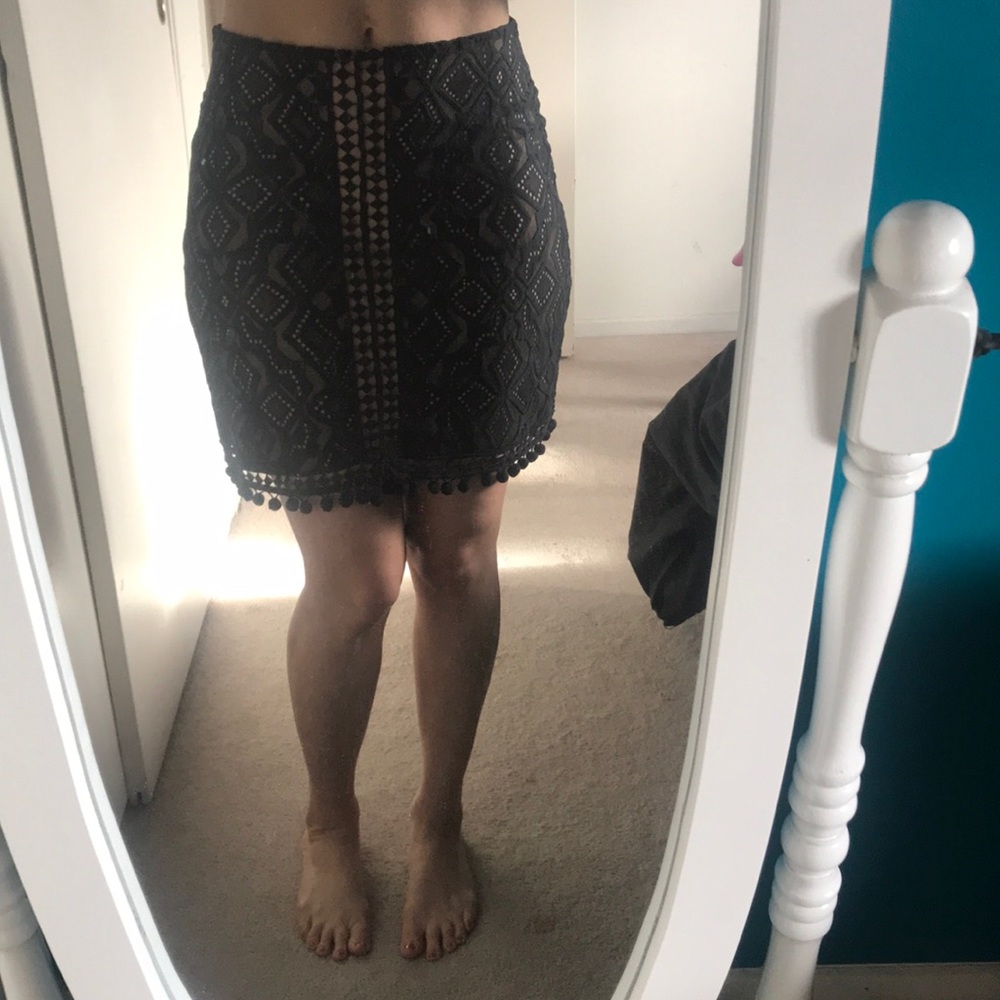For Love & Lemons - Never worn- black lace skirt